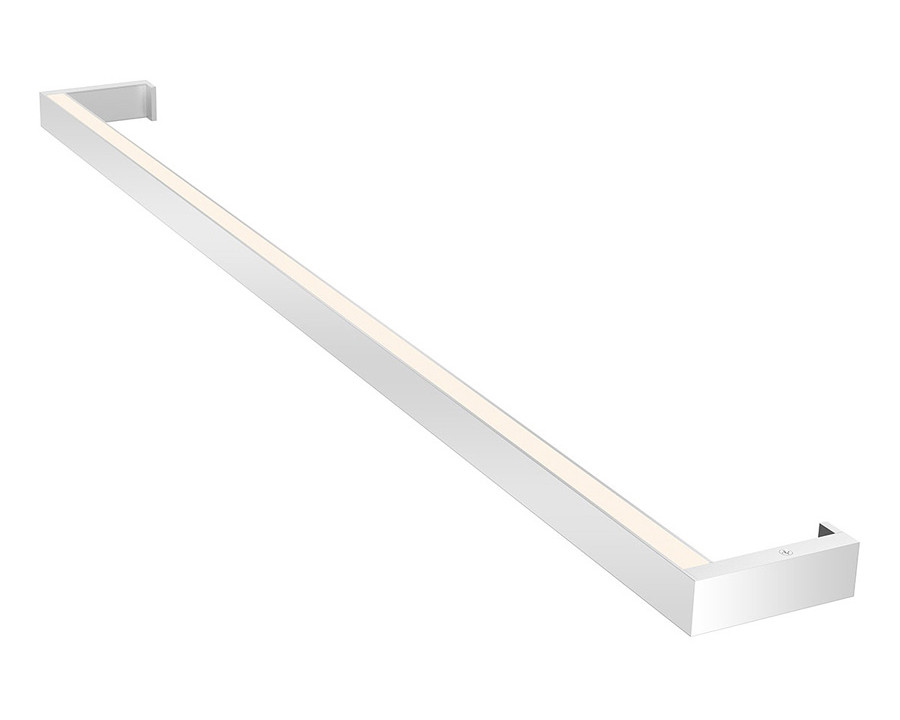 Sonneman Thin-Line LED Wall Bar - Bright Satin Aluminum, 3" Two-Sided, 3000K