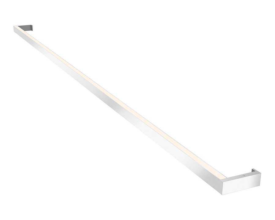 Sonneman Thin-Line LED Wall Bar - Bright Satin Aluminum, 6" Two-Sided, 3000K