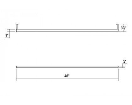 Sonneman Thin-Line Indirect LED Wall Bar - Satin Black, 4", 3000K