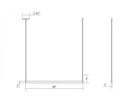 Sonneman Thin-Line LED Pendant - Satin White, 3" One-Sided, 3000K