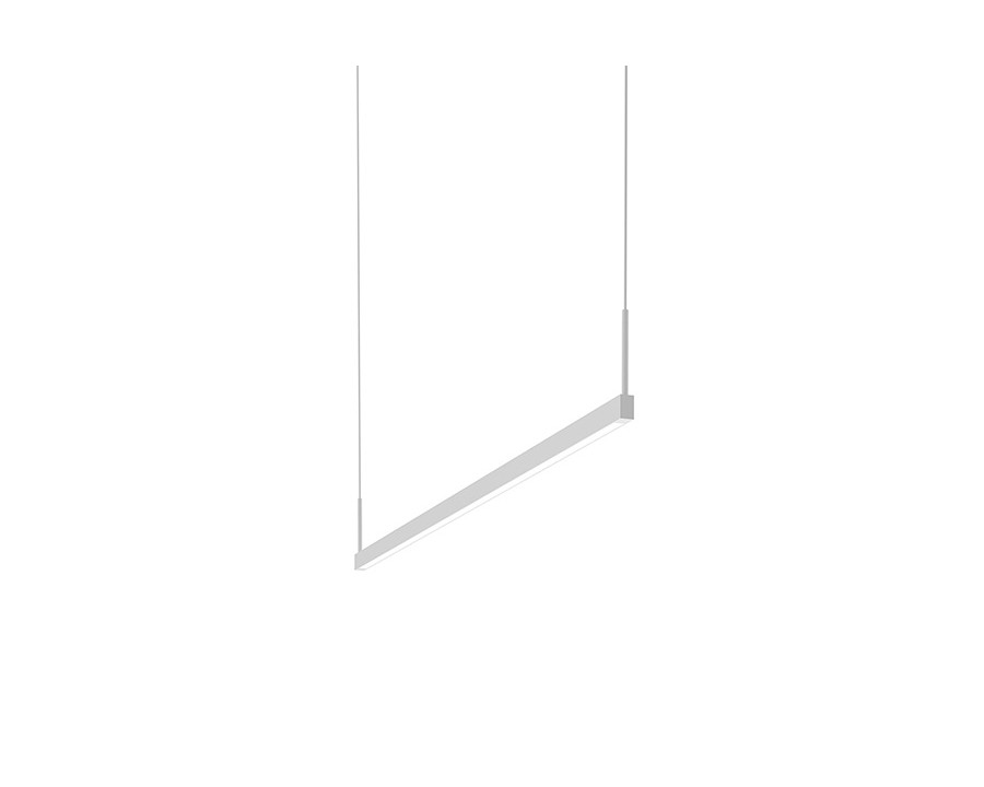 Sonneman Thin-Line LED Pendant - Satin White, 4" One-Sided, 3000K