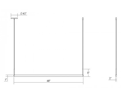 Sonneman Thin-Line LED Pendant - Satin White, 4" One-Sided, 3000K