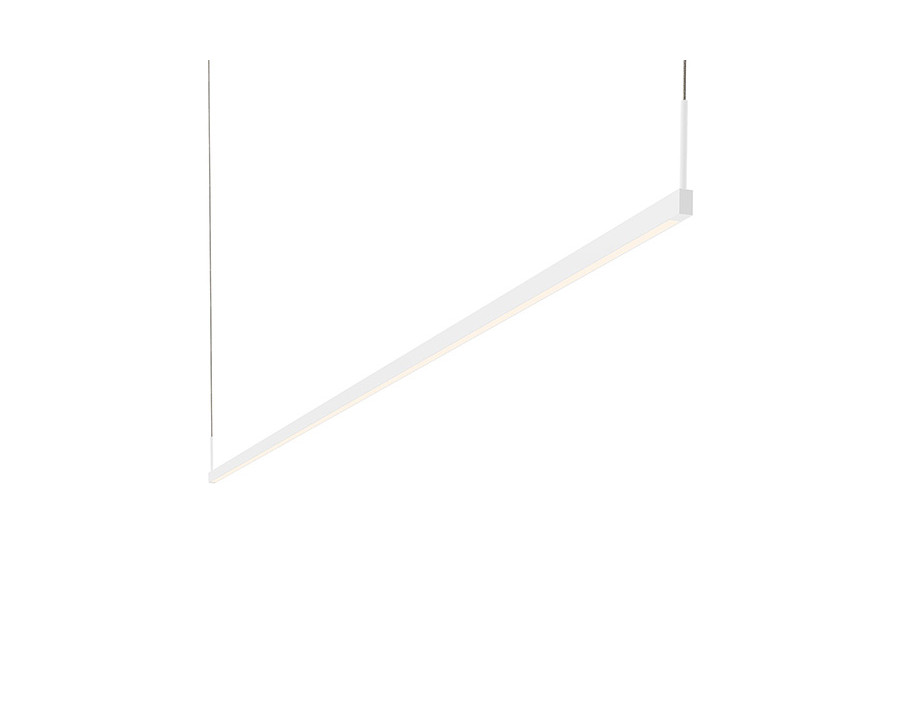 Sonneman Thin-Line LED Pendant - Satin White, 8" One-Sided, 3000K