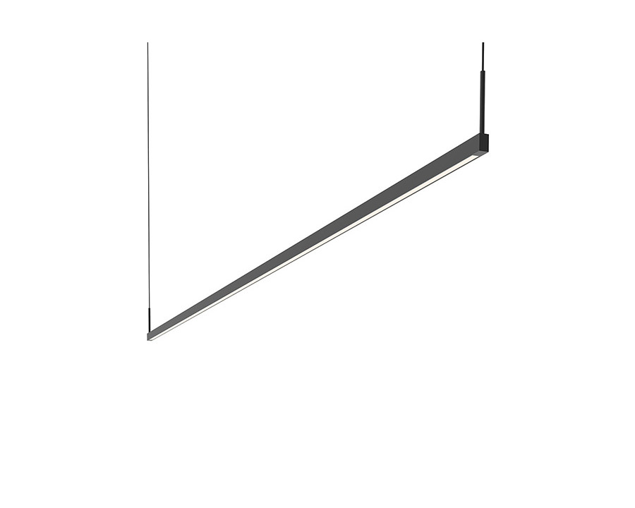 Sonneman Thin-Line LED Pendant - Satin Black, 8" One-Sided, 3000K