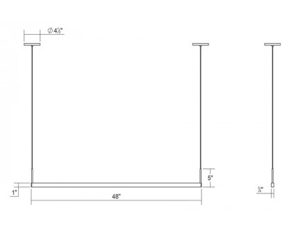 Sonneman Thin-Line LED Pendant - Satin White, 4" Two-Sided, 3000K