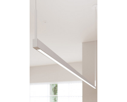 Sonneman Thin-Line LED Pendant - Satin White, 6" Two-Sided, 3000K