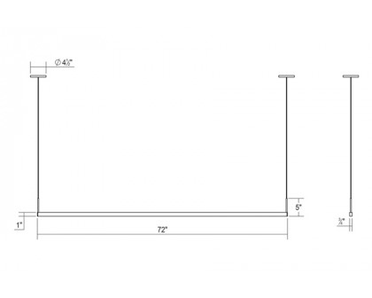 Sonneman Thin-Line LED Pendant - Satin White, 6" Two-Sided, 3000K