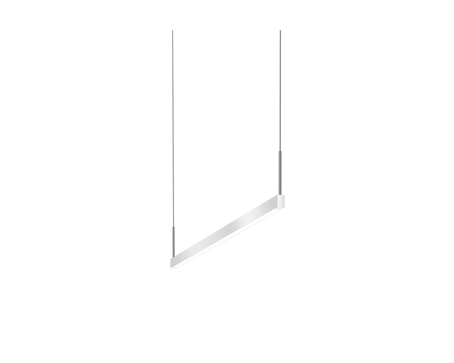 Sonneman Thin-Line LED Pendant - Bright Satin Aluminum, 3" Two-Sided, 3000K