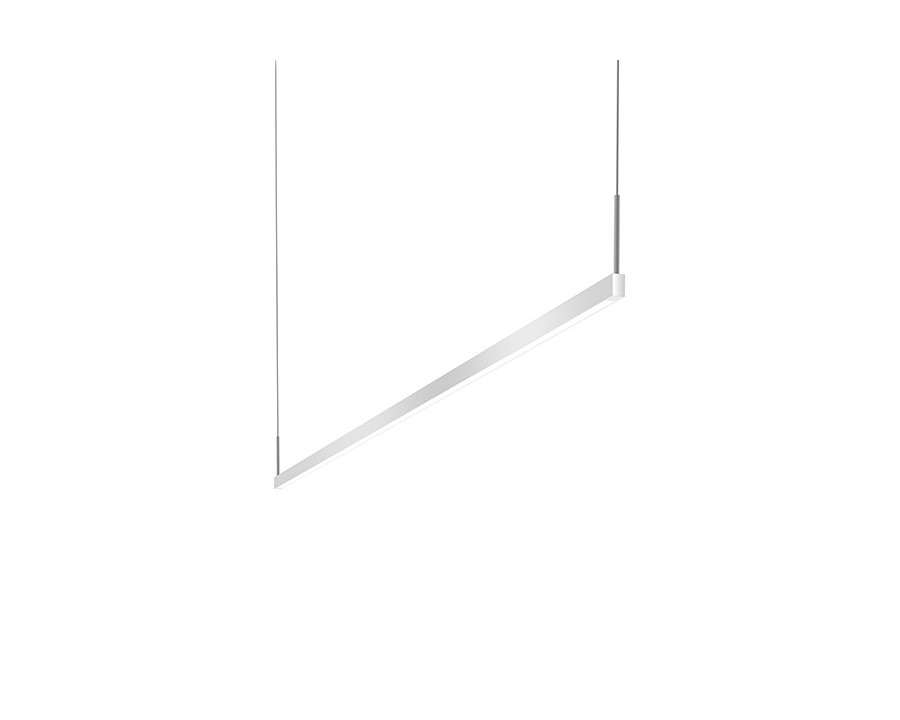 Sonneman Thin-Line LED Pendant - Bright Satin Aluminum, 6" Two-Sided, 3000K