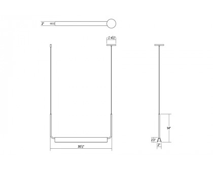 Sonneman Morii LED Pendant - Satin White, 30"