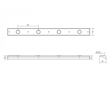 Sonneman Votives LED Wall Bar - Satin White, 4", .25" height x 2.25" diameter