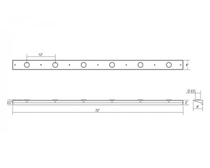 Sonneman Votives LED Wall Bar - Satin White, 6", .25" height x 2.25" diameter