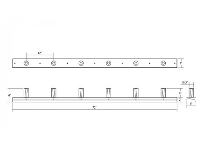 Sonneman Votives LED Wall Bar - Satin White, 6", 4" height x 2" diameter