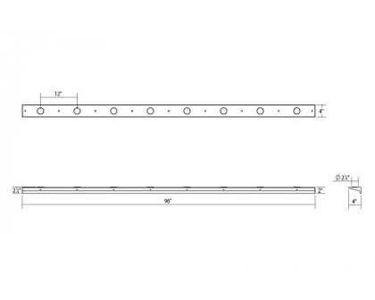 Sonneman Votives LED Wall Bar - Bright Satin Aluminum, 8", .25" height x 2.25" diameter