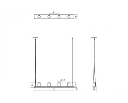 Sonneman Votives LED Bar Pendant - Satin White, 3", 3" height x 2.25" diameter