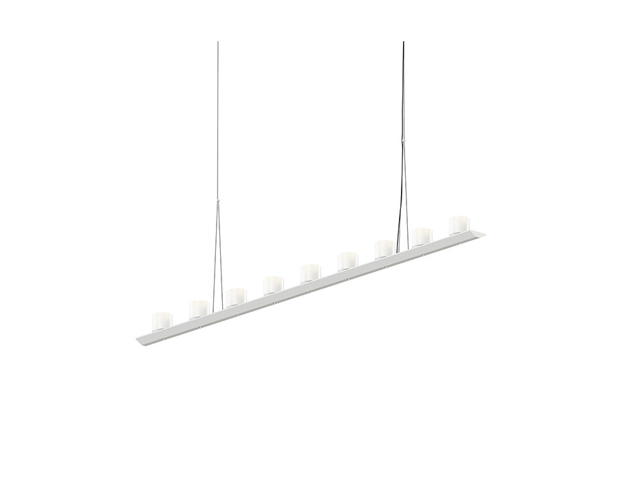 Sonneman Votives LED Bar Pendant - Satin White, 6", 3" height x 3" diameter