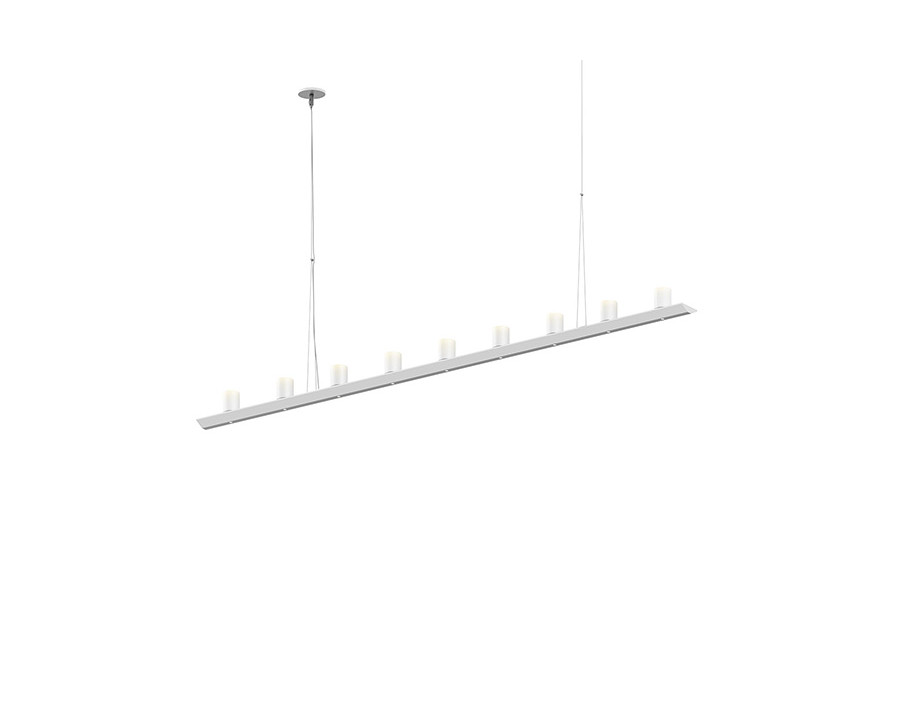 Sonneman Votives LED Bar Pendant - Satin White, 6", 3" height x 2.25" diameter