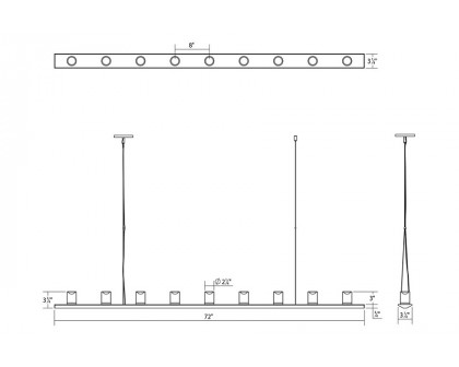 Sonneman Votives LED Bar Pendant - Satin White, 6", 3" height x 2.25" diameter