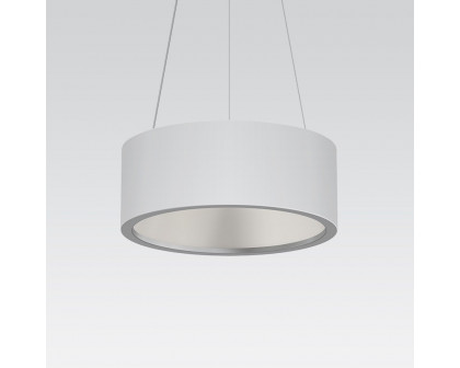 Sonneman Tromme LED Pendant - 18" Standard, Satin White, 20 ft