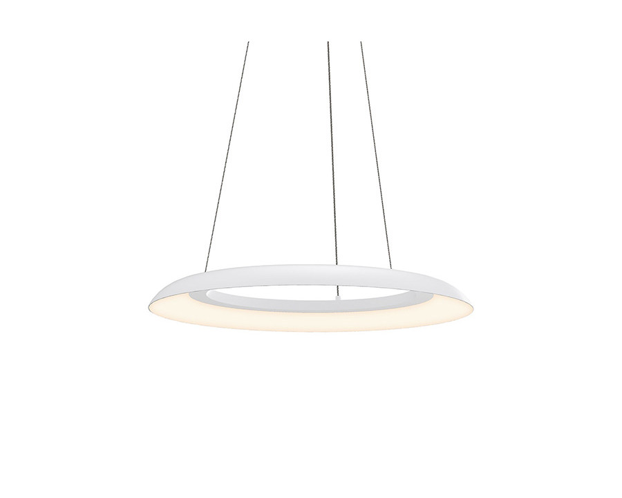 Sonneman Torus LED Pendant - Satin White, 24"