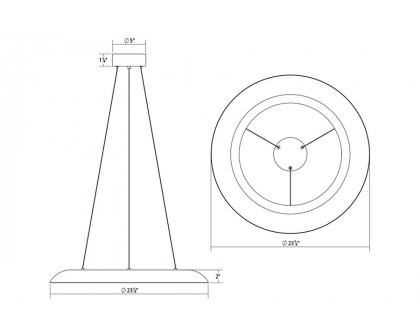 Sonneman Torus LED Pendant - Satin White, 24"