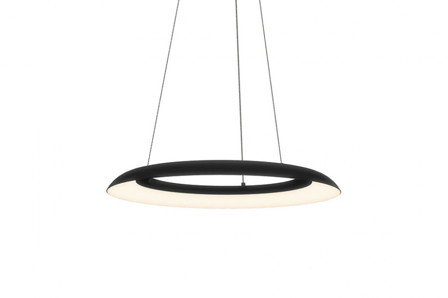 Sonneman™ Torus LED Pendant - Satin Black, 24"