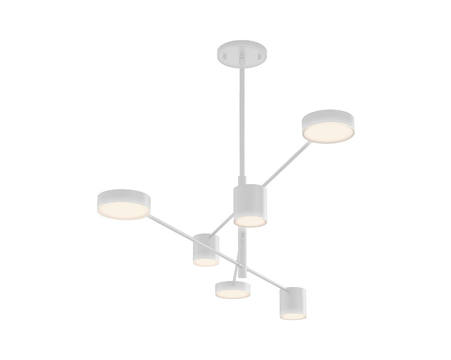 Sonneman Counterpoint LED Pendant - Satin White, 6-Light