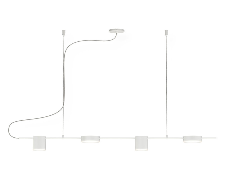 Sonneman Counterpoint LED Pendant - Satin White, 4-Light Linear