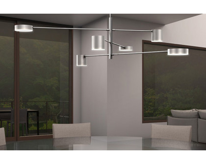 Sonneman Counterpoint LED Pendant - Satin White, 4-Light Linear