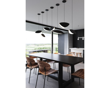 Sonneman Papillons LED Single Pendant - Satin Black Shade , Standard Single Pendant