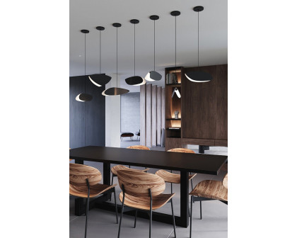 Sonneman Papillons LED Single Pendant - Satin Black Shade , Standard Single Pendant