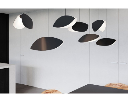 Sonneman Papillons LED Single Pendant - Satin Black Shade , Standard Single Pendant