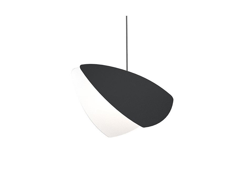 Sonneman Papillons LED Single Pendant - Satin Black Shade , Large Single Pendant