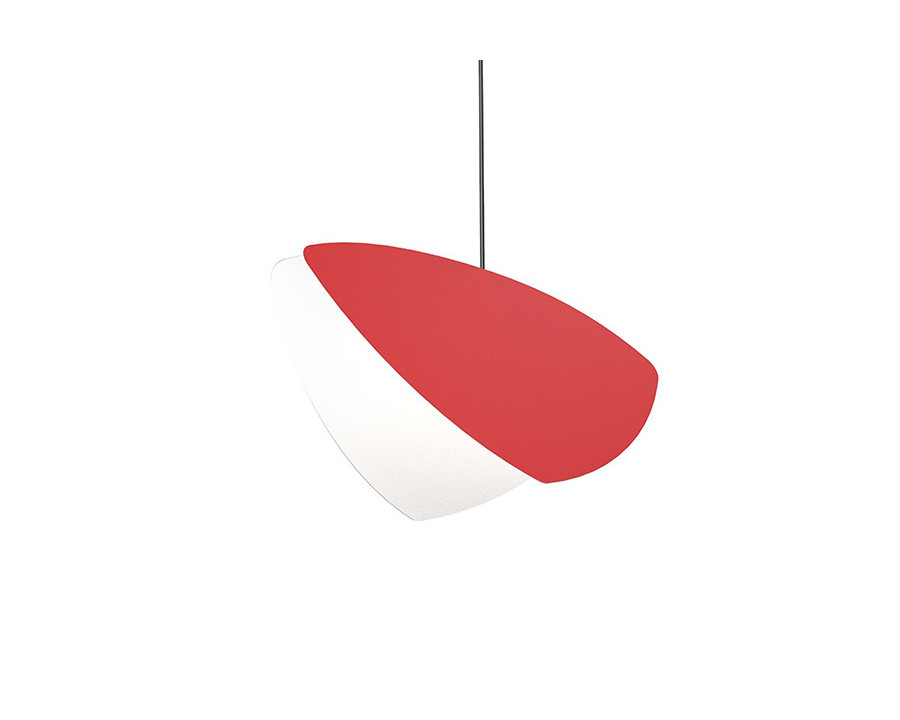 Sonneman Papillons LED Single Pendant - Satin Red Shade, Large Single Pendant