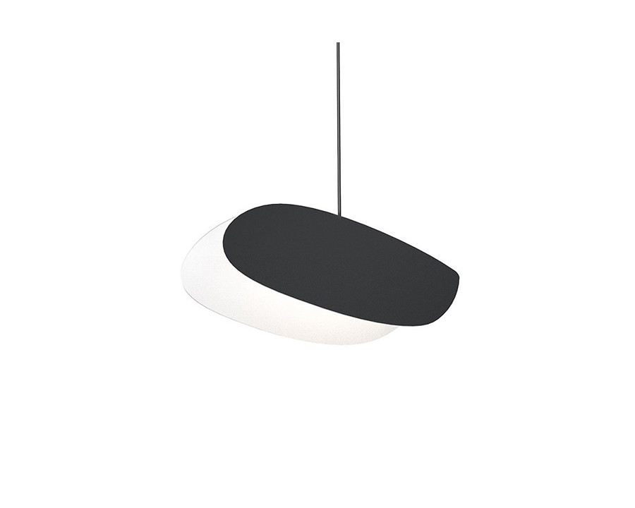 Sonneman Papillons LED Single Pendant - Satin Black Shade , Oval Single Pendant