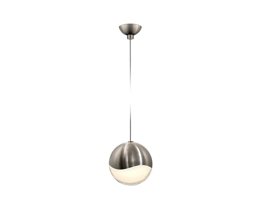 Sonneman Grapes LED Single Pendant - Satin Nickel, Single Large, Micro-Dome Canopy