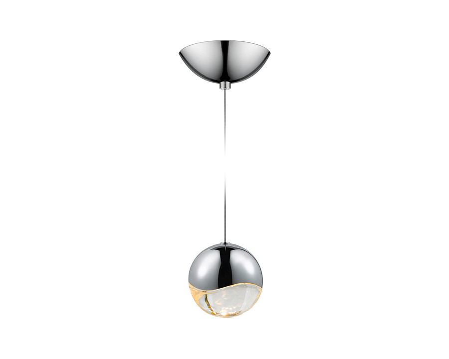 Sonneman Grapes LED Single Pendant - Polished Chrome, Single Large, Dome Canopy