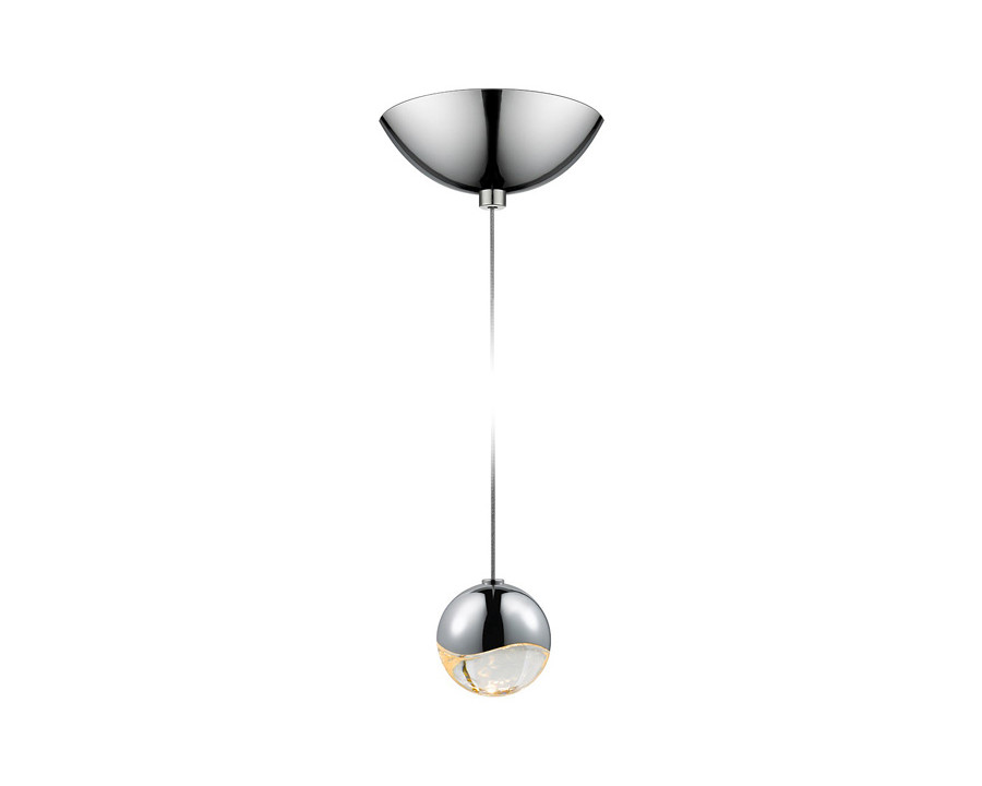 Sonneman Grapes LED Single Pendant - Polished Chrome, Single Small, Dome Canopy