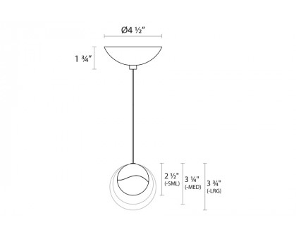 Sonneman Grapes LED Single Pendant - Satin Nickel, Single Large, Dome Canopy