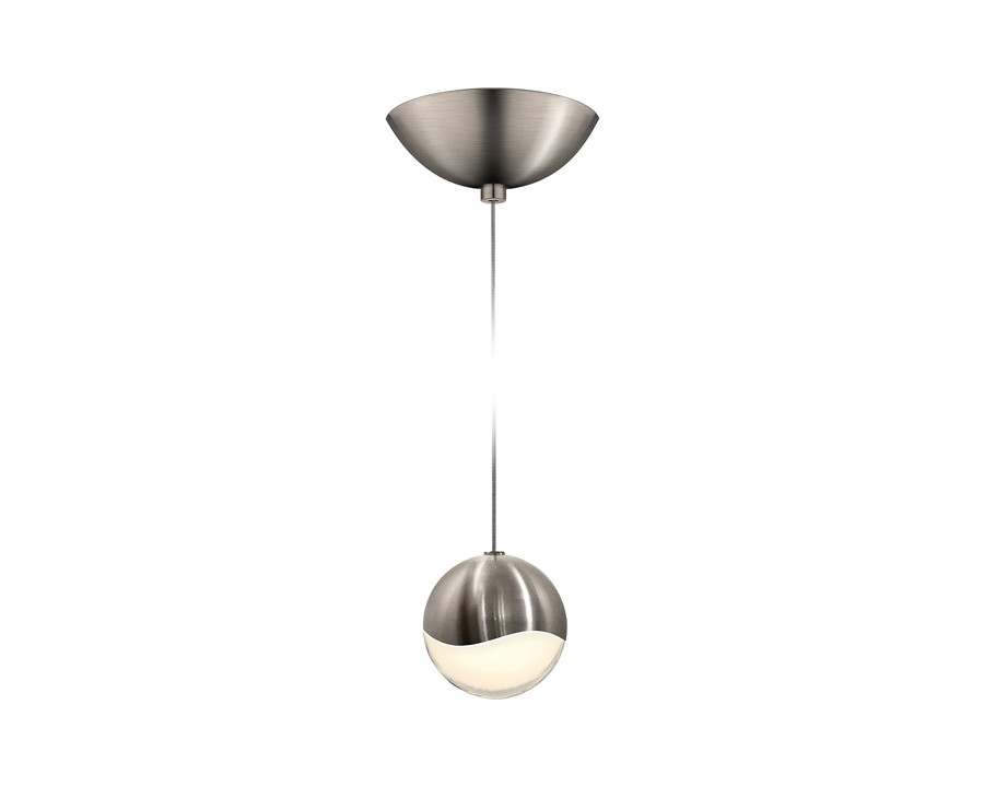 Sonneman Grapes LED Single Pendant - Satin Nickel, Single Medium, Dome Canopy