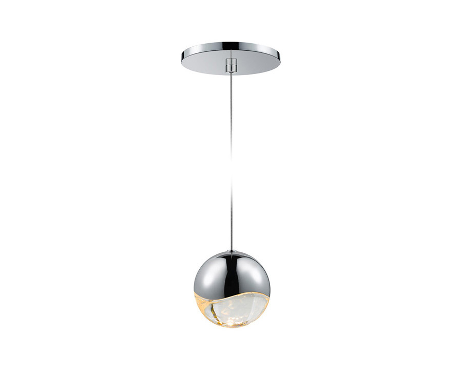 Sonneman Grapes LED Single Pendant - Polished Chrome, Single Large, Round Canopy