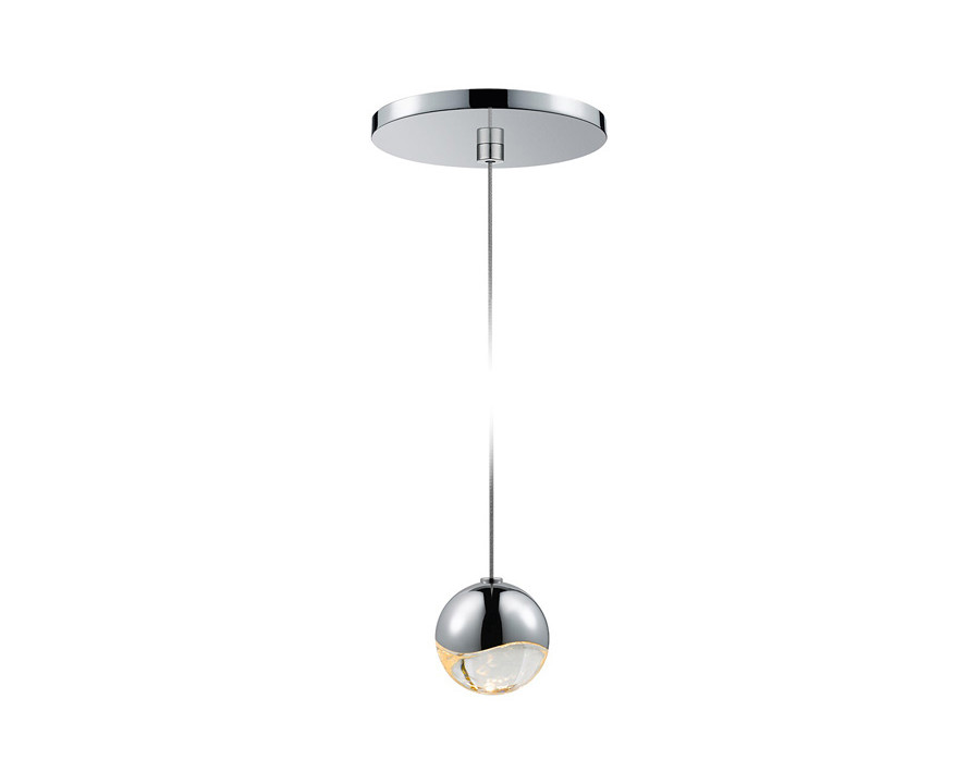 Sonneman Grapes LED Single Pendant - Polished Chrome, Single Small, Round Canopy