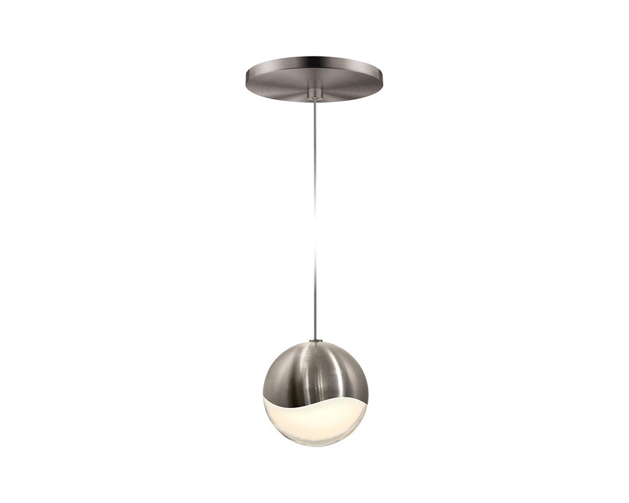 Sonneman Grapes LED Single Pendant - Satin Nickel, Single Large, Round Canopy