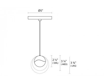 Sonneman Grapes LED Single Pendant - Satin Nickel, Single Large, Round Canopy