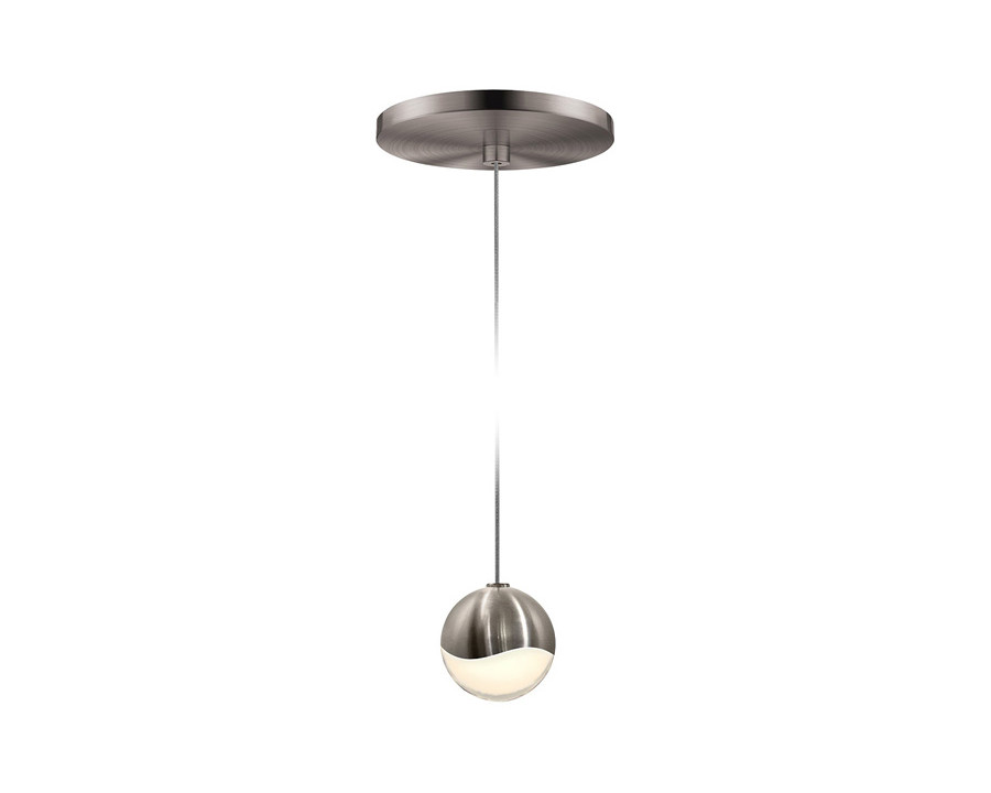 Sonneman Grapes LED Single Pendant - Satin Nickel, Single Small, Round Canopy