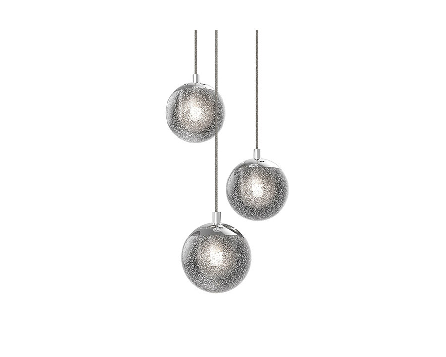 Sonneman Champagne Bubbles LED Chandelier - Polished Chrome, 3-Light