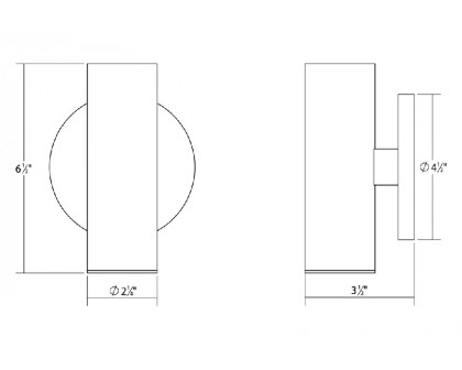 Sonneman ALC LED Pendant - Satin Nickel, 2" One-Sided, 25 Narrow Flood Lens, Bezel Trim