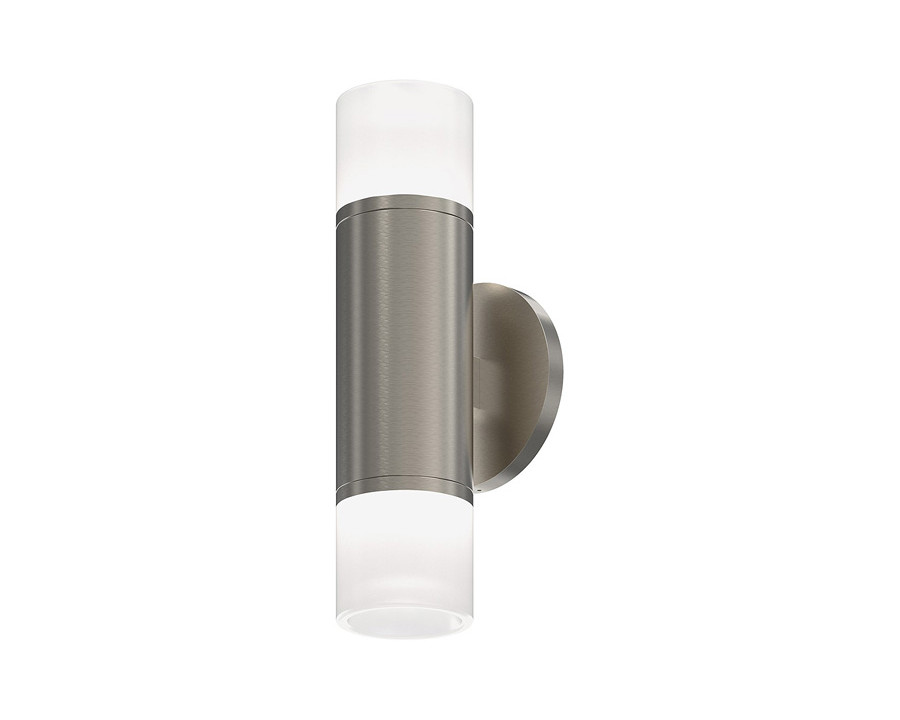 Sonneman ALC LED Pendant - Satin Nickel, 3" Two-Sided, 25 Narrow Flood Lens, Etched Glass Trim