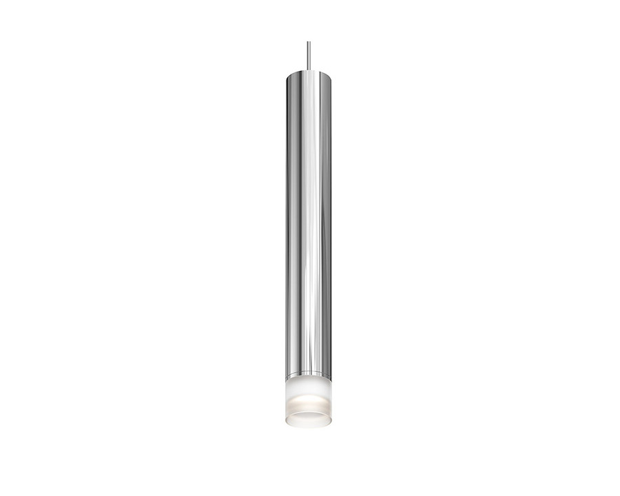 Sonneman ALC LED Pendant - Polished Chrome, 3" Tall, 25 Narrow Flood Lens, Etched Glass Trim