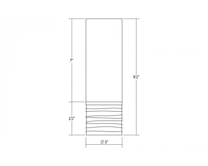 Sonneman ALC LED Pendant - Satin Nickel, 3" Small, 25 Narrow Flood Lens, Etched Ribbon Glass Trim